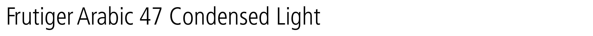 Frutiger Arabic 47 Condensed Light image